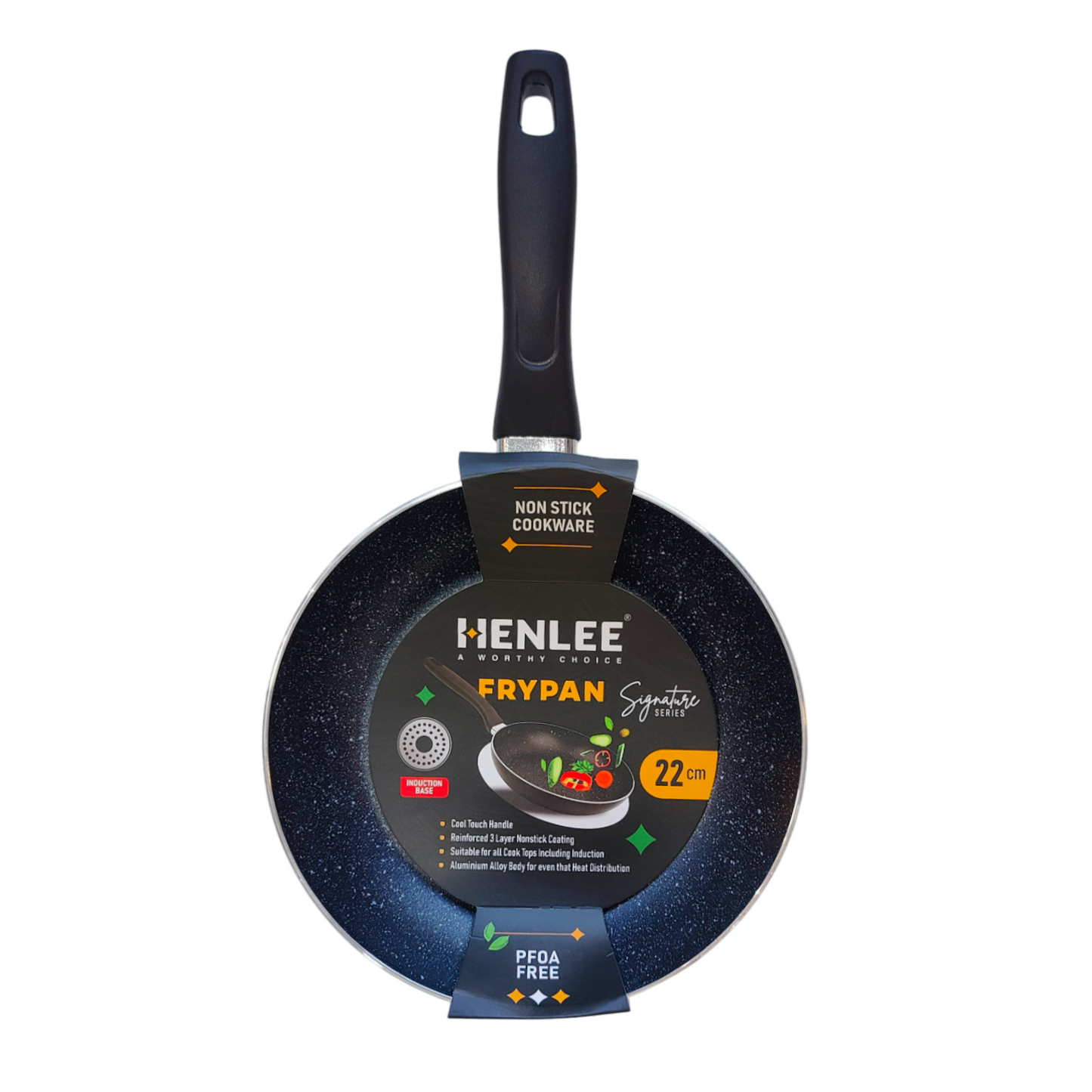 Henlee 22cm Nonstick Frying Pan with Marble Coating