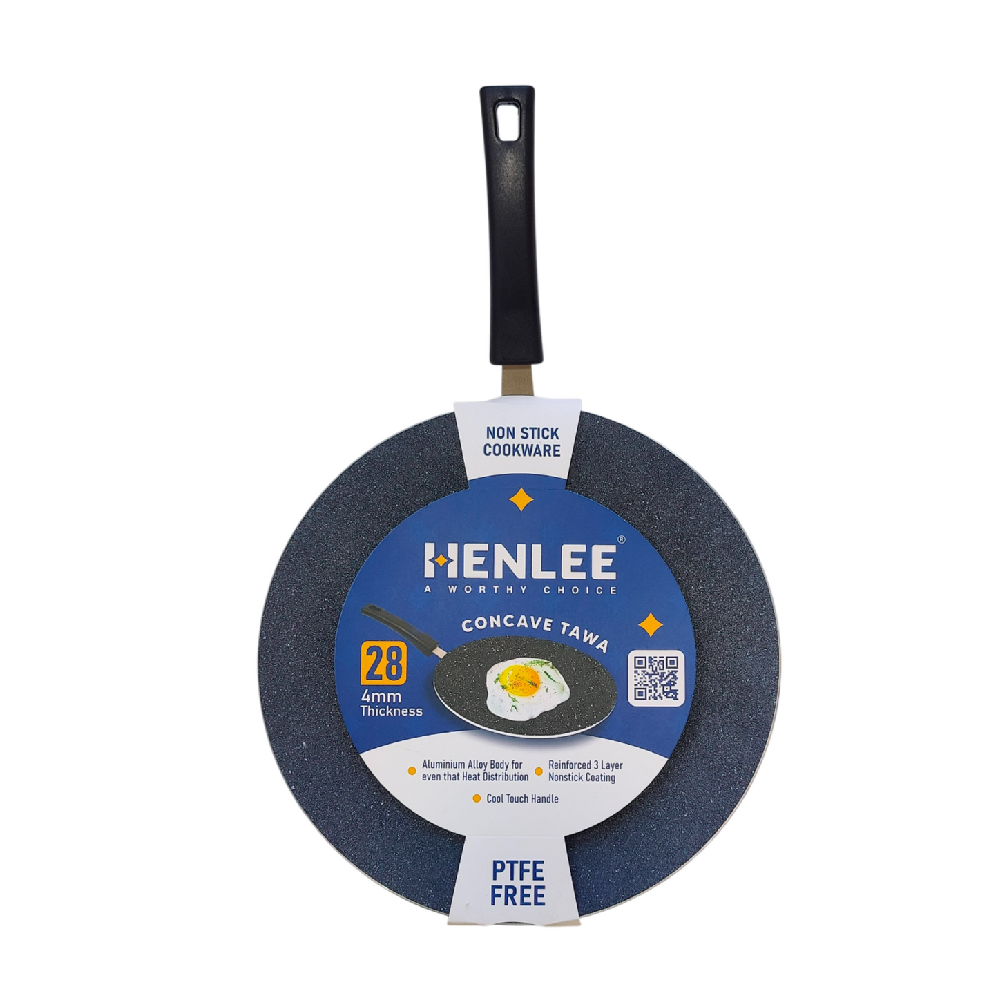 HENLEE 28cm Nonstick Multi-Purpose Tawa-4mm