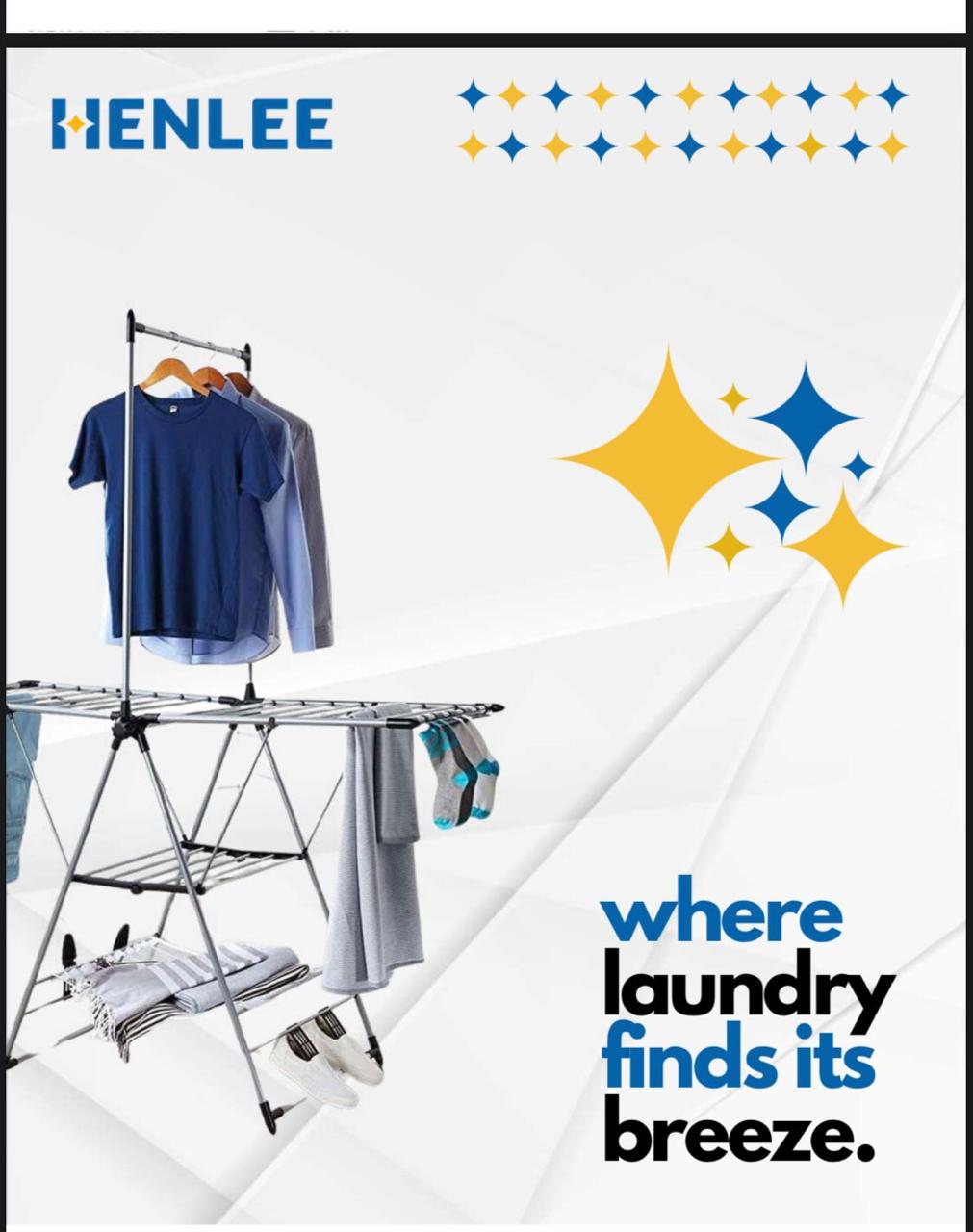 Premium Foldable Cloth Drying Stand – Heavy Duty & Space-Saving