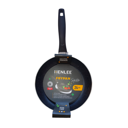 Henlee 24cm Nonstick Frying Pan, designed with a stylish marble coating